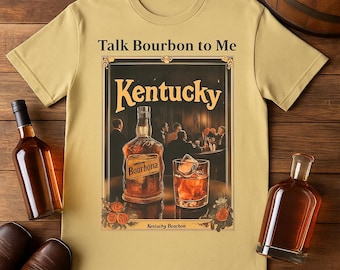 Vintage Kentucky Bourbon Print Tee, Comfort Colors Whiskey Shirt
