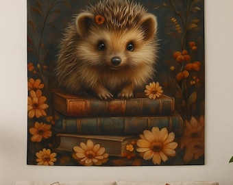 Hedgehog Plush Throw Blanket, Woodland Fall Decor