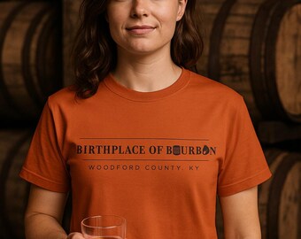 Camiseta "Bourbon Lovers": Condado de Woodford, KY, Camiseta de colores cómodos