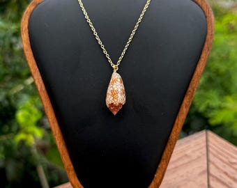Gold Hawaiian Textile Cone Shell Necklace