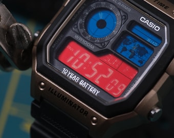 Handhaving: Custom Casio Royale AE1200, gloednieuw, BuiltByHaaroon