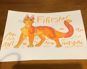 Warrior Cats Firestar fanart poster