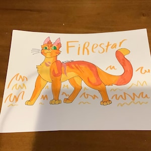 Warrior Cats Firestar Fanart Poster - Etsy