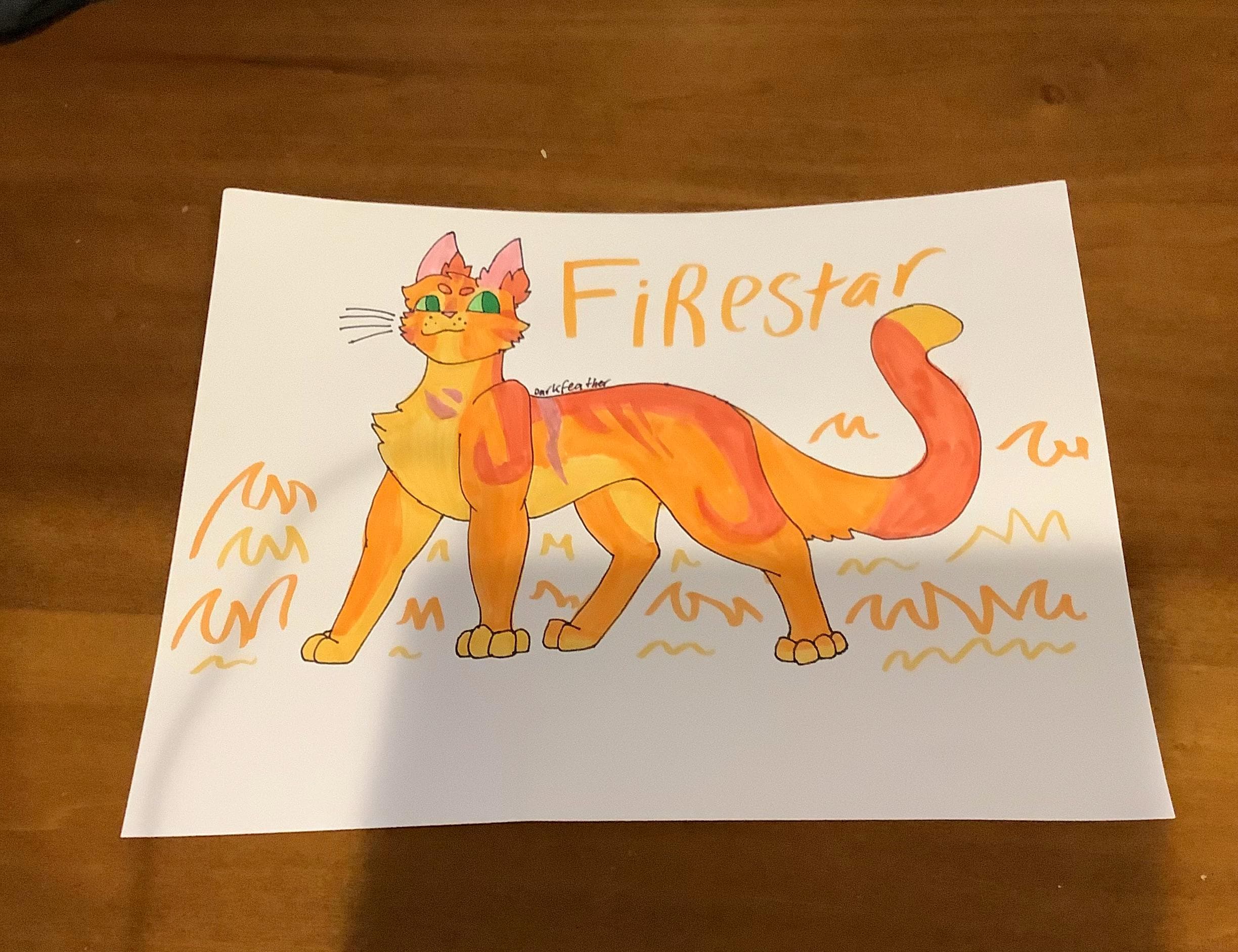 Warrior Cats Firestar Fanart Poster Etsy