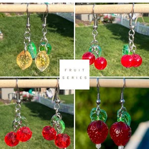 Fruit beaded earrings series
