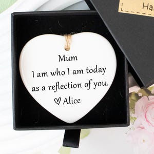 Presente personalizado, presente de filha, presentes de casamento, presente de chá de panela, presente de agradecimento, enfeite de cerâmica, coração de cerâmica, mãe e filha