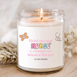 Nurse preceptor candle, nurse preceptor gift, thank you gift, thank you nurse preceptor, gift for nurse preceptor, nurse preceptor thank you