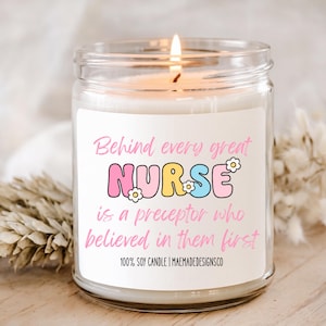 Nurse preceptor candle, nurse preceptor gift, thank you gift, thank you nurse preceptor, gift for nurse preceptor, nurse preceptor thank you