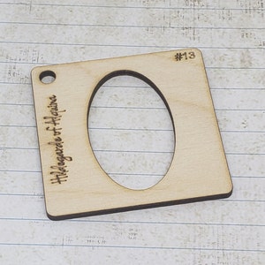 No 13 Jewelry Template. Crafting Shape Stencil. Reusable Pattern Tool. lapidary Cabochon Template. Earring Pattern.