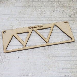 No 60 Jewelry Template. Crafting Shape Stencil. Reusable Pattern Tool. Cabochon Template. Triangle Pattern.