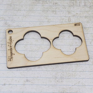 No 20 Jewelry Template. Crafting Shape Stencil. Reusable Pattern Tool. lapidary Cabochon Template. Earring Pattern.