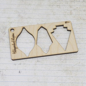 No 39 Jewelry Template. Crafting Shape Stencil. Reusable Pattern Tool. lapidary Cabochon Template. Earring Pattern.