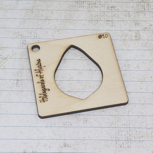 No 10 Jewelry Template. Crafting Shape Stencil. Reusable Pattern Tool. lapidary Cabochon Template. Earring Pattern.
