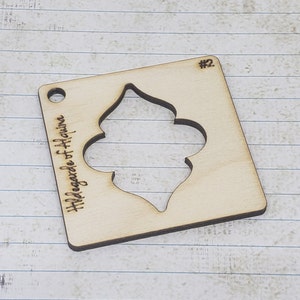 No 2 Jewelry Template. Crafting Shape Stencil. Reusable Pattern Tool. lapidary Cabochon Template. Earring Pattern.