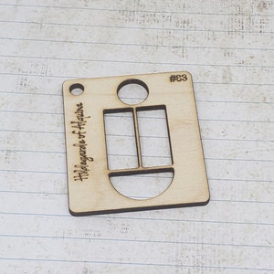 No 63 Jewelry Template. Crafting Shape Stencil. Reusable Pattern Tool. lapidary Cabochon Template. Earring Pattern.