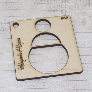 No 49 Jewelry Template. Crafting Shape Stencil. Reusable Pattern Tool. lapidary Cabochon Template. Earring Pattern.