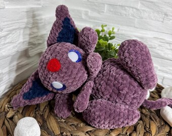 Handmade Amigurumi – Inspired by Psiana | Purple Fantasy Cat Plushie | Collectible