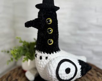 K-Pop Demon Hunter Magpie – Handmade Plush Toy with Hat