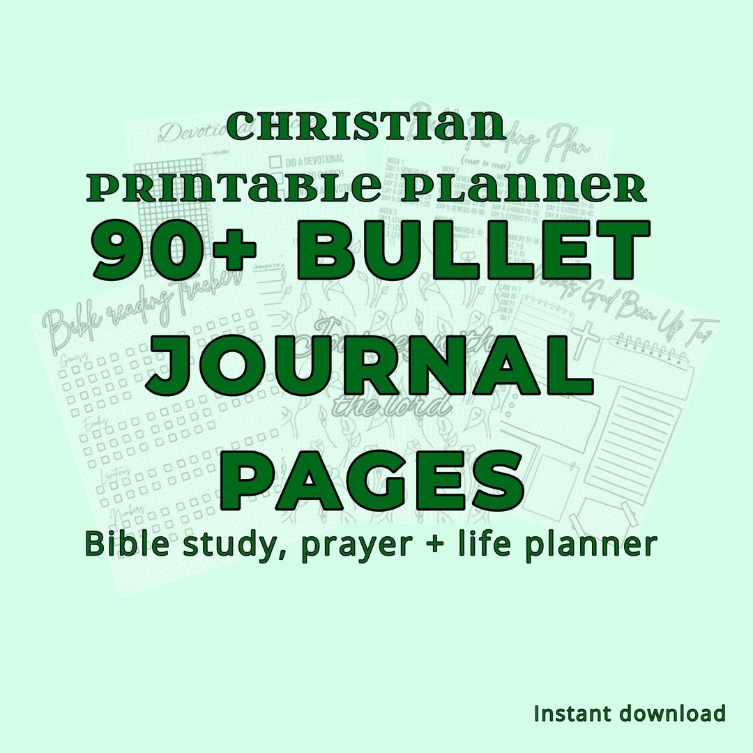 Christian Planner Printable | Bible Study Journal & Devotional Planner ...