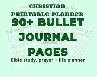 Afdrukbare christelijke planner | Bijbelstudiedagboek en devotionalplanner | ADHD-vriendelijk | Gewoontetracker, gebedsdagboek, geloofsplanner