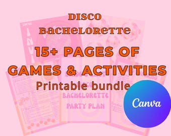 Ultimo pacchetto di giochi per addio al nubilato a tema discoteca / Festa prematrimoniale a tema discoteca (download immediato)