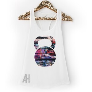 Graffiti Kettlebell Workout Racerback Tank Top