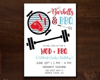 Fitness Invitation Etsy