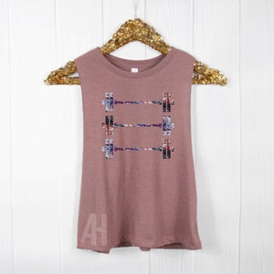 Graffiti Barbell Racerback Cropped Workout Tank