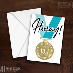 Half Marathon Congratulations Printable Greeting Card