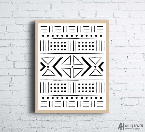 Mud Cloth Geometric Tribal Print Printable Wall Art Mudcloth | Etsy
