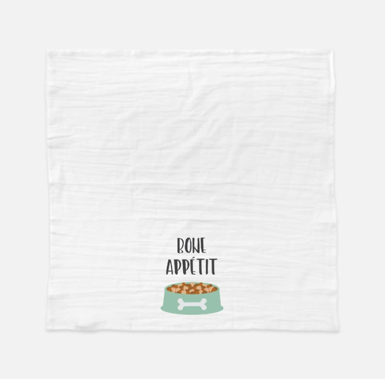 Dog Owner Tea Towel Funny Dog Food Tea Towel Bone Appetit Dog Kitchen Towel