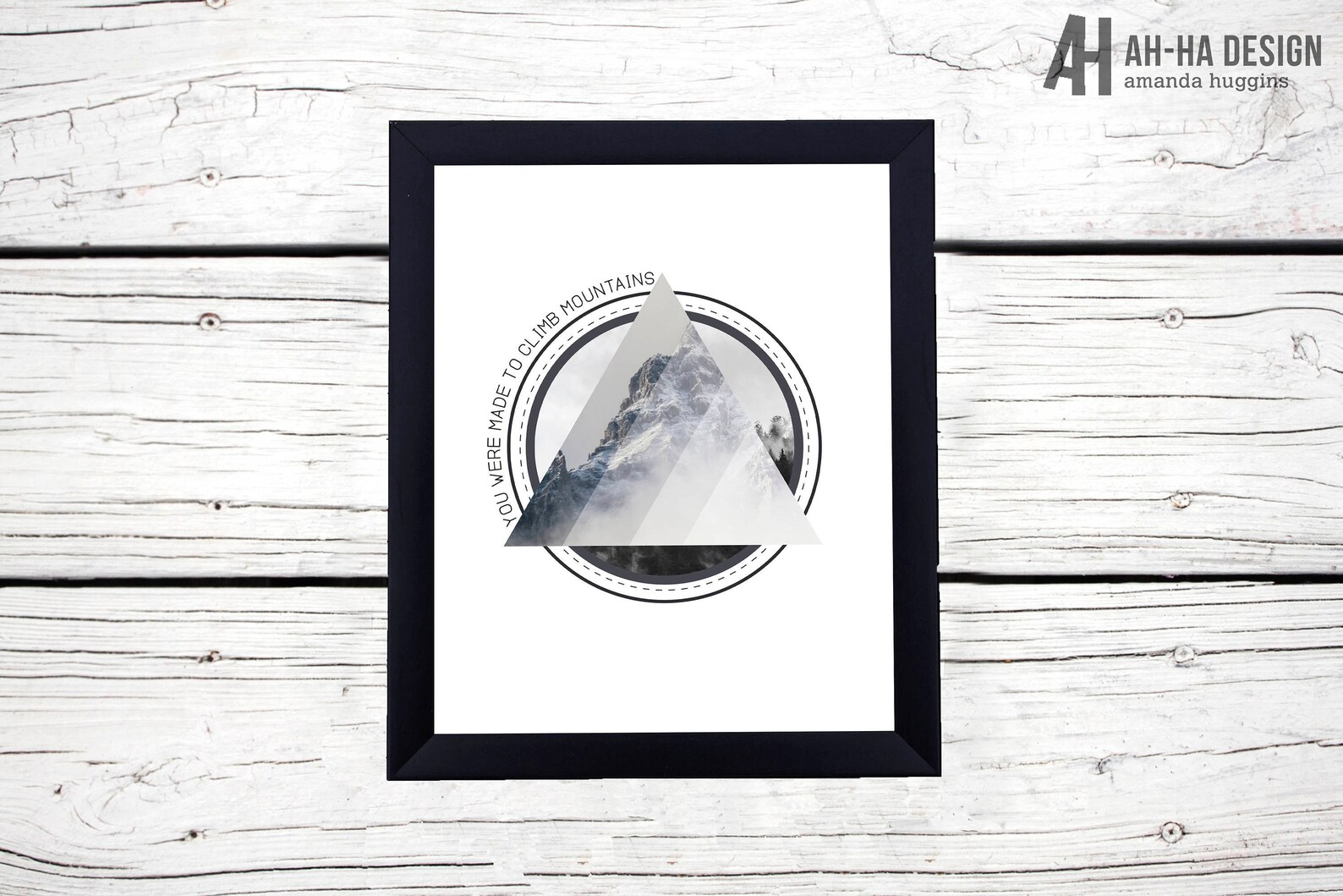 You Were Made To Climb Mountains Geometric Printable Art | Etsy