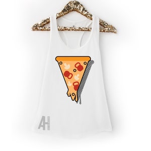 Pizza With Kettlebell Pepperoni Racerback Tank Top