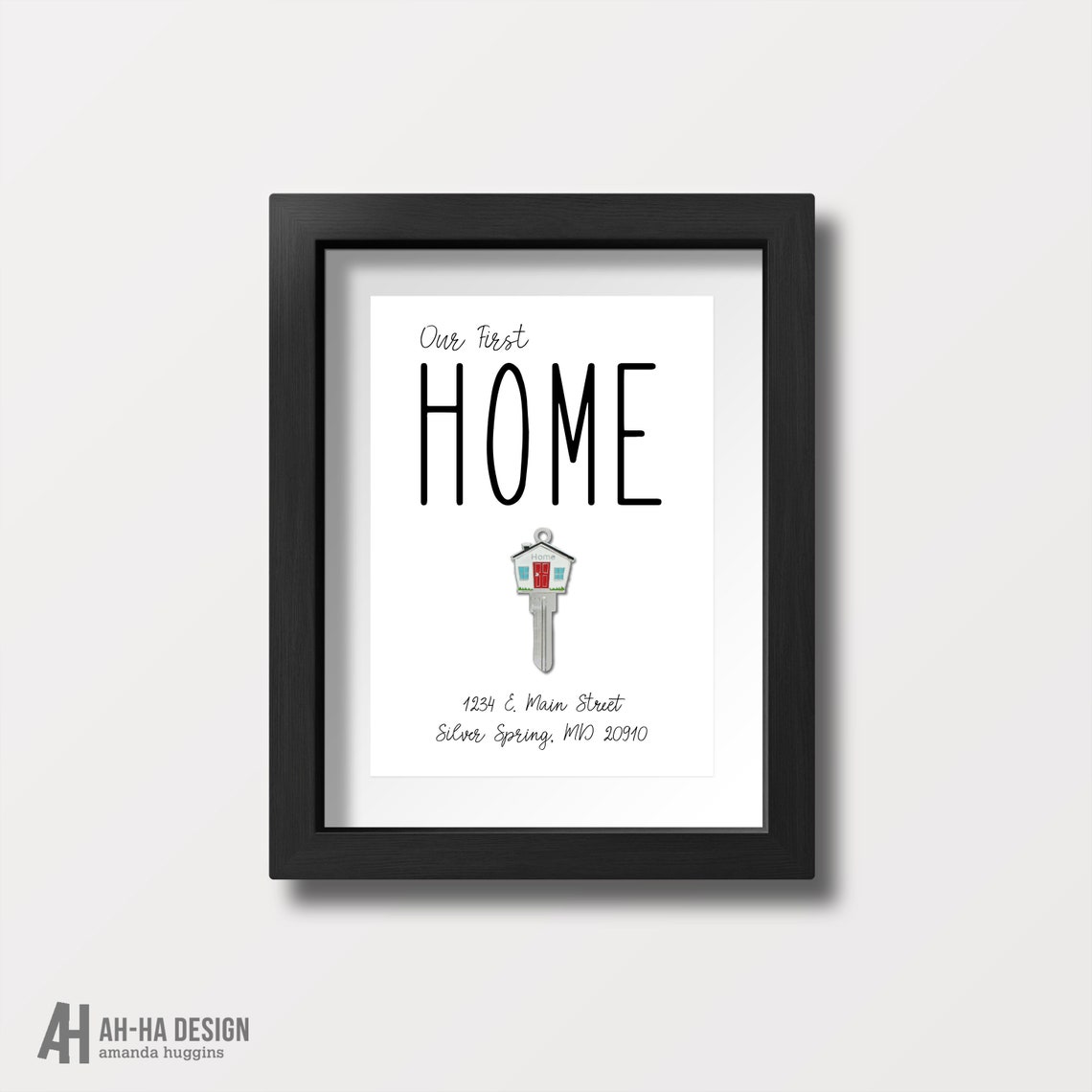 Our First Home Key Art Printable Wall Art Insert Your House Etsy