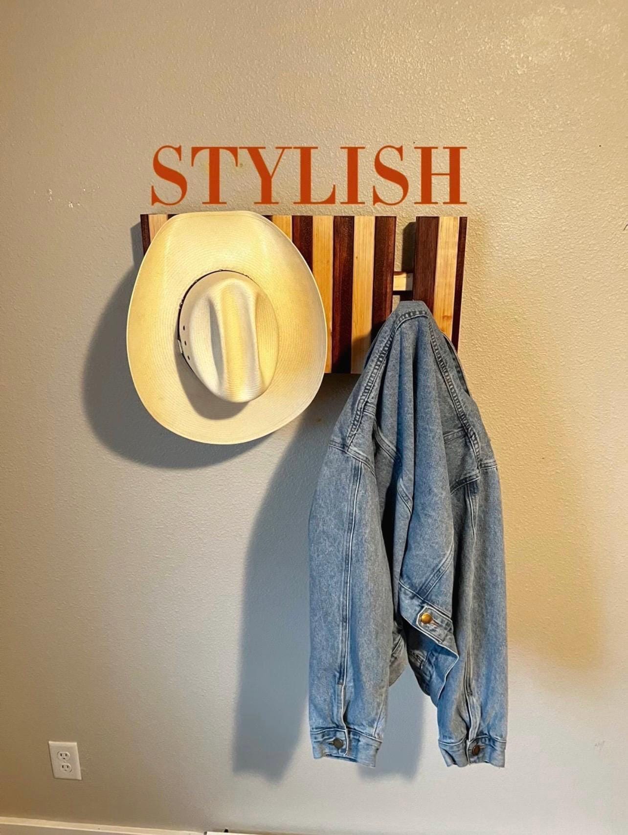 DIY Modern Wood Hat Rack Plan – Wall-mounted Organizer With Hidden Flip ...
