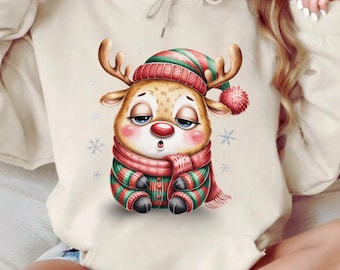 Christmas Reindeer PNG | Instant Digital Download | Holiday Sublimation Design for Shirt, Mug, Sweater