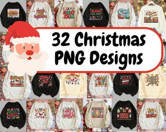 Christmas PNG Bundle | Funny Holiday Quotes | Retro Christmas png | Festive sublimation for shirt | Merry Christmas PNG | Digital Download