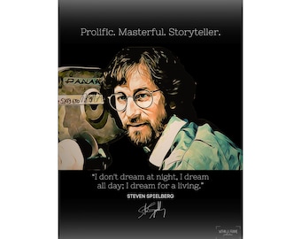 Steven Spielberg Matte Vertical Poster