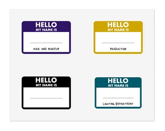Film Department Name Tags (Bundle #2)