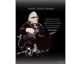 Martin Scorsese Matte Poster with Quote and Autograph
