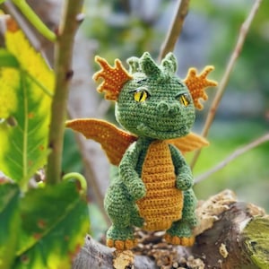Cute Dragon Amigurumi Crochet Pattern PDF, Stuffed Animal DIY Tutorial, Digital Download Plushie Toy Pattern, Instant PDF File