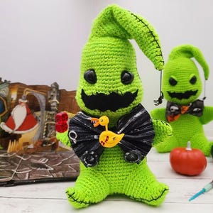 Groene monsteramigurumi | Handgemaakte Halloween-knuffel | Spooky gehaakte knuffel cadeau