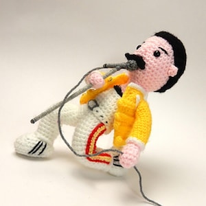 Handmade Rockstar Doll | Crochet Performer Figurine | Music Lover Gift | Amigurumi Singer Toy