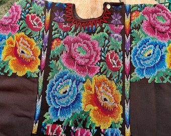 Guatemalan Huipil from Chichicastenango - Floral