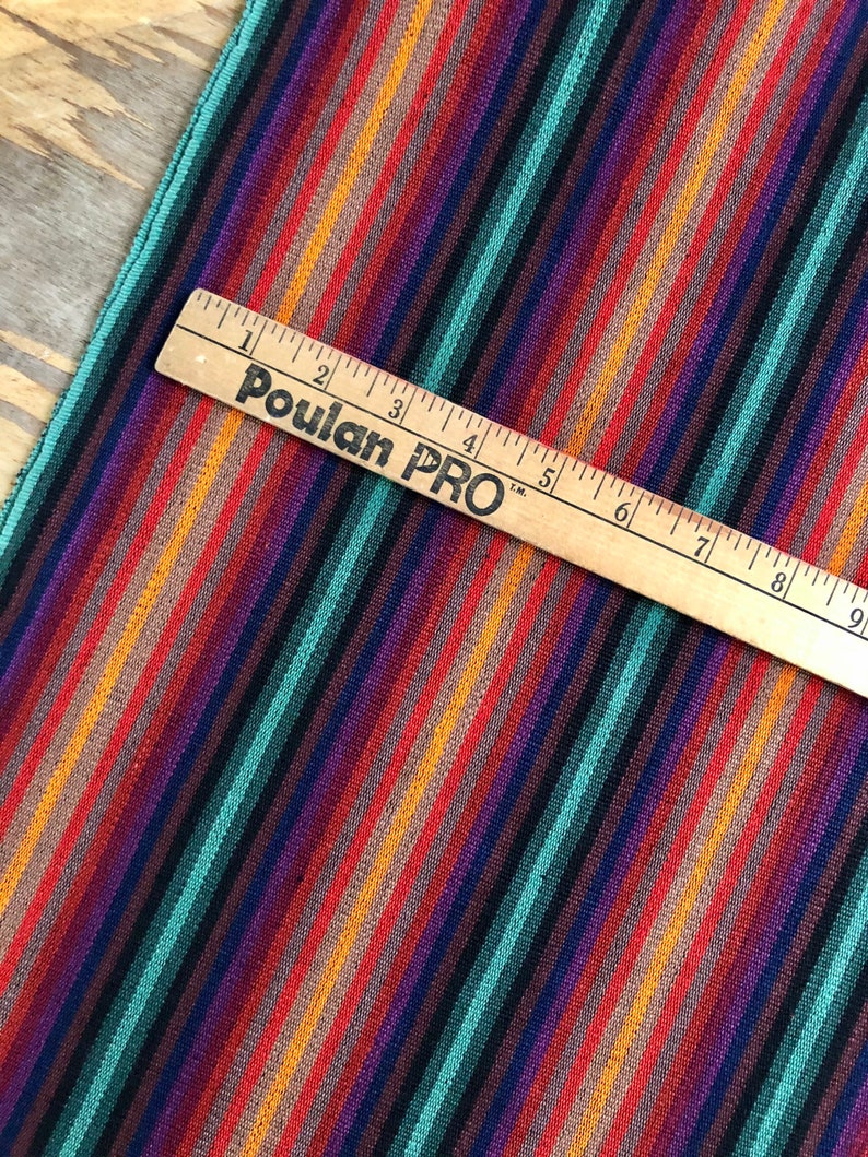 Guatemalan Fabric Montana Dark Stripe image 3