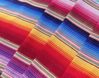 Guatemalan Fabric - Varigated Bright Stripes