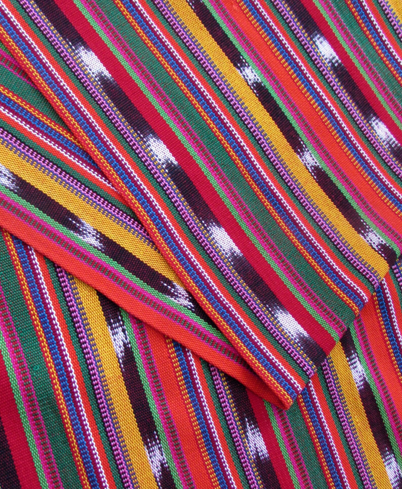 Guatemalan Ikat Fabric in Juicy Fruit Stripe Etsy