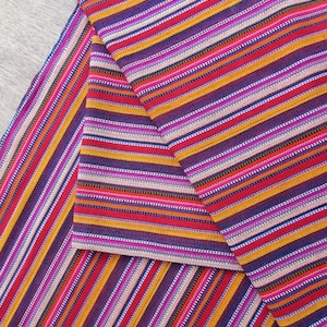 Guatemalan Fabric in Circus Stripe image 1