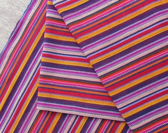 Guatemalan Fabric in Circus Stripe