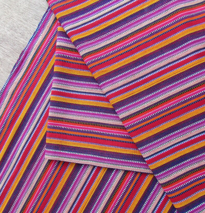 Guatemalan Fabric in Circus Stripe image 1